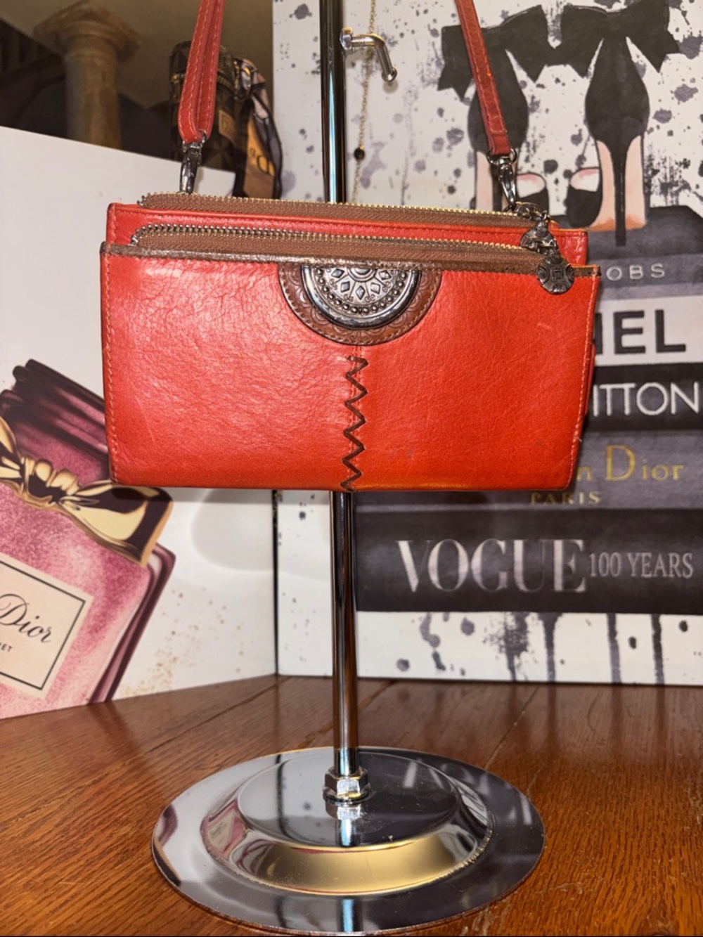 Brighton leather organizer/wallet, Crossbody